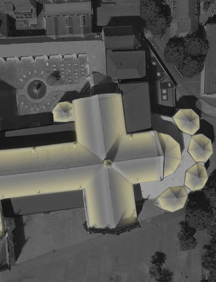 Luftbild des St Paulus Doms Münster